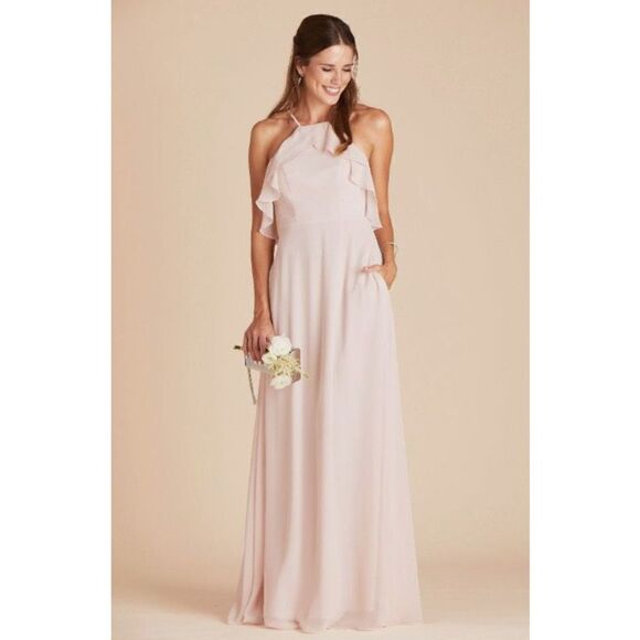 Birds Grey Jules Chiffon Bridesmaid Dress - Picture 1 of 11